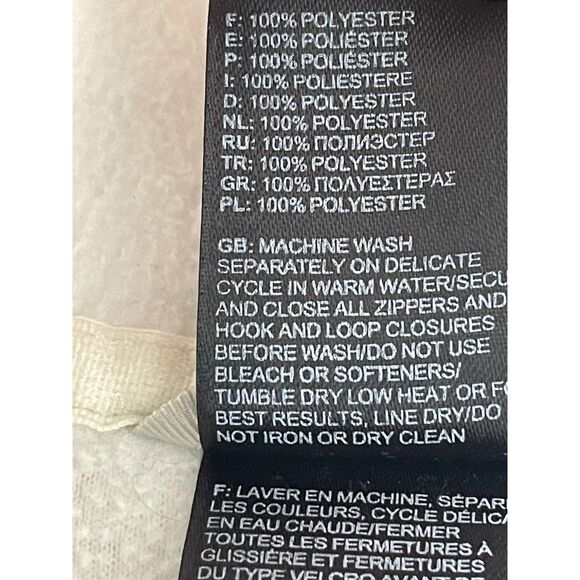 The North Face Women’s L-XL White Fleece Quarter Zip Pullover Pink Ribbon - Picture 14 of 15